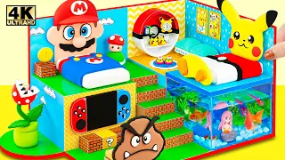 SUPER MARIO vs PIKACHU ⚡ Build Bedroom with Aquarium from Clay | 12+ DIY Miniature House Compilation