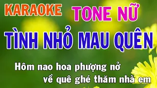 Tình Nhỏ Mau Quên Karaoke Tone Nữ Nhạc Sống - Phối Mới Dễ Hát - Nhật Nguyễn