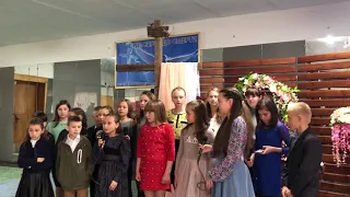 Детское поздравление с Праздником Пасха. 2019г.