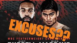 GARY RUSSELL JR SAYS HE'S INJURED BEFORE FIGHT WITH MARK MAGSAYO! SEEMS LIKE EXCUSES??