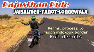 Jaisalmer To Tanot & Longewala | Process of Indo-Pak Border Permit | Tvs N Torq | Day:6