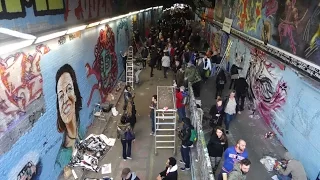 150 Female Graffiti Artists at "Femme Fierce" in the Leake Tunnel, Waterloo, London - 8th March 2015