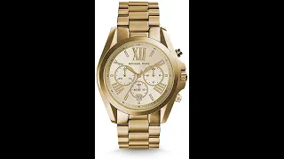 Michael Kors Womens Bradshaw Gold Tone Watch MK5605  Michael Kors Clothing Shoes  Jewelry