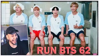 RUN BTS - 62 эпизод ⚡️ БТС в САУНЕ ⚡️ (2 часть) РЕАКЦИЯ