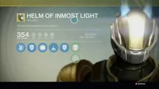 Destiny Exotic helmet "Helm of inmost light" Helmet