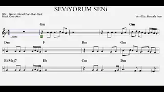 SEVİYORUM SENİ--Dm--(Play Along)--:Obua,Guitar,Flute,Violin,Keyboard,Melodica.