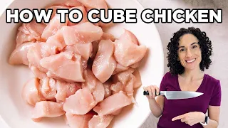 How to Cut Chicken Breasts into Cubes & Pieces | How to Cook Chicken by MOMables
