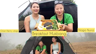 Breakfast Mukbang| Seithekema old Village|Camping| @onennenty_vlogs @naganunavlogs