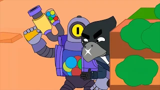 Brawl Stars Animation #17 - Lag Trouble - Carl Rosa vs Mortis Gene vs Crow Rico (Parody)