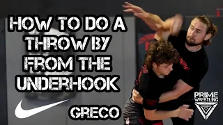 How to do a THROW BY from an Underhook in Greco-Roman Wrestling - Throw By Set Up in the Clinch