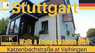 Walking in Stuttgart, 4K Germany | Katzenbackstraße, finding Weinstube Unmüsig Restaurant