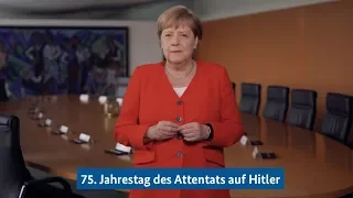 Merkel: Danke an alle, die gegen Hitler Widerstand geleistet haben