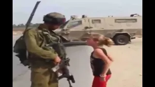 Niña palestina grita a soldado israelí por su hermano