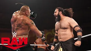 Indian Beast Sanga Attack Brock Lesnar & Challenge For Match in India WWE Raw 2023 Highlights