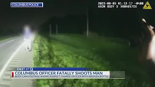 Body camera footage shows man charge officer before being fatally shot