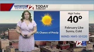 Pinpoint Weather 12 Forecast Cold but Dry & Sunny Day Ahead 2-18-23