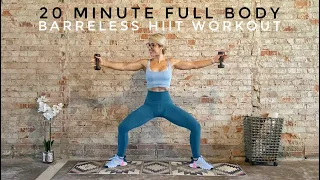 20 Minute Barreless Full Body HIIT Workout | Strength + Cardio