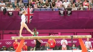 Romanian Female Gymnast on the Balance Beam in North Greenwich Arena (July 29, 2012) London 2012