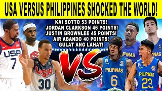 GILAS PILIPINAS vs USA - Gulat ang USA sa Lakas ni Abando Sotto Clarkson Brownlee! 2k Simulation