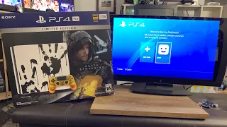 Looking at a DEATH STRANDING limited edition, PlayStation 4