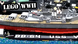 LEGO WWII USS Wisconsin Battleship with Lights!