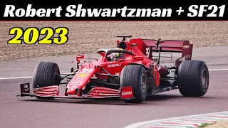 Robert Shwartzman and Ferrari SF21 (2021) at Fiorano Circuit - 1° Training Day - January 24, 2023