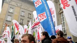 Manifestacja górników w Katowicach 18.03.2011r