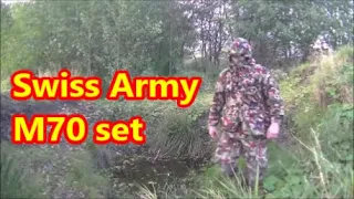 Swiss army M70 jacket and trousers alpenflage camo set from army surplus