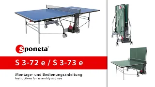 Sponeta S 3-72 e / S 3-73 e - Montageanleitung Tischtennistisch / Instructions...