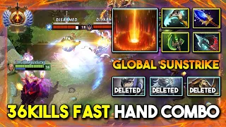 WTF 36KILLS FAST HANDS COMBO MID Invoker With Aghs Scepter Global Sunstrike With Chronosphere DotA 2