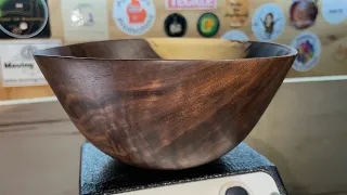 Woodturning - Stunning Walnut Bowl From A Stubborn Blank, Turnt Wet And Let Warp, Amazing Figure! 🤩🤩