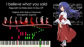 【Arrangement】Higurashi no Naku koro ni Gou OP - I believe what you said