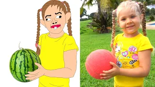 Diana and Roma play Outdoor Games & Activities Drawing meme | Diana and Roma