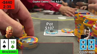 Punting Chips, When to Fold AA, poker vlog 168