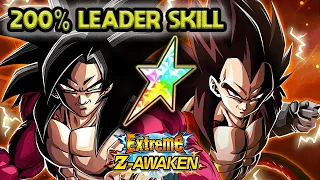 200% LEADER SKILL! 100% EZA LR SSJ4 GOKU + EZA LR SSJ4 VEGETA ROTATION! Dragon Ball Z Dokkan Battle