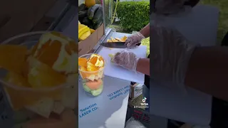 LA Fruit Vendors Huge Fruit Cup for $7 | MyHealthyDish