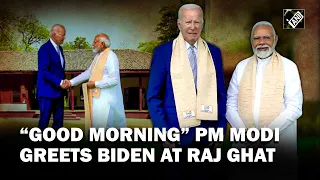 G20 Summit: “Good Morning…” PM Modi greets US President Joe Biden at Raj Ghat