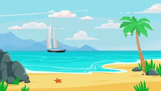 Free  download Animated Nature Background | Motion Graphics loop video | No Copyright Animated Beach