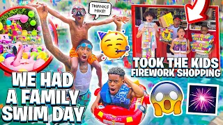 TOOK THE KIDS FIREWORK SHOPPING & WE WENT SWIMMING IN MY BACKYARD!