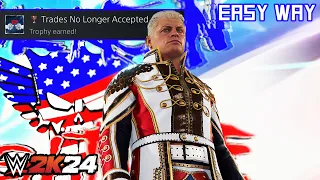 WWE 2K24 - Trades No Longer Accepted (Trophy/Achievement) | Easy Way