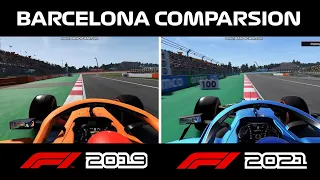 F1 2019 VS F1 2021 GAME COMPARISON | SPAIN