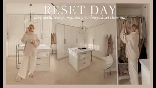 RESET DAY | deep decluttering, organising, huge closet clear-out & spring H&M haul