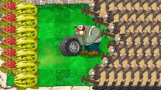 The most powerful evolved version of Melon-pult VS 99 Giga-gargantuar |Plants vs Zombies Crumbs mode