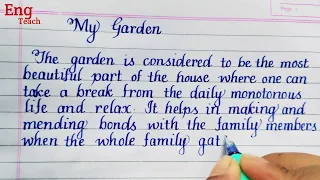 Essay on My Garden | English essay | writing | English writing | handwriting | Eng Teach