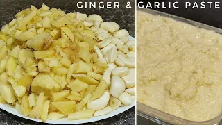 How To Make Ginger & Garlic Paste At Home | Ginger Garlic Paste For Storage (4 Months) #shorts