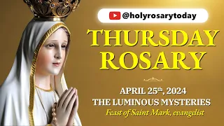 THURSDAY HOLY ROSARY 💛 APRIL 25, 2024 💛 LUMINOUS MYSTERIES OF THE ROSARY [VIRTUAL] #holyrosarytoday