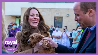 William and Kate Cuddle Adorable Puppy in Lancashire!