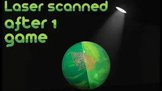 Laser scanning a SOLID bowling ball after 1 game ! ( you'll be surprised !! )