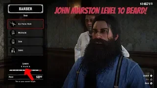 How to get John Marston and Arthur to MAX beard & hair length (Level 10) RDR2