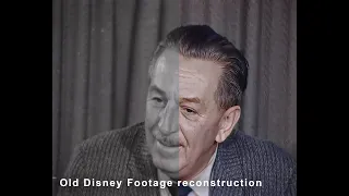 Old Walt Disney Footage Ai reconstruction and upres non commercial test.